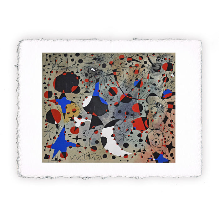 Stampa di Joan Miró - Canto dell'usignolo di mezzanotte e pioggia del mattino - 1940