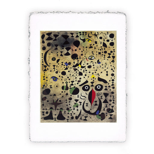 Stampa di Joan Miró -  L'uccello meraviglioso rivela l'ignoto a una coppia di amanti -1941