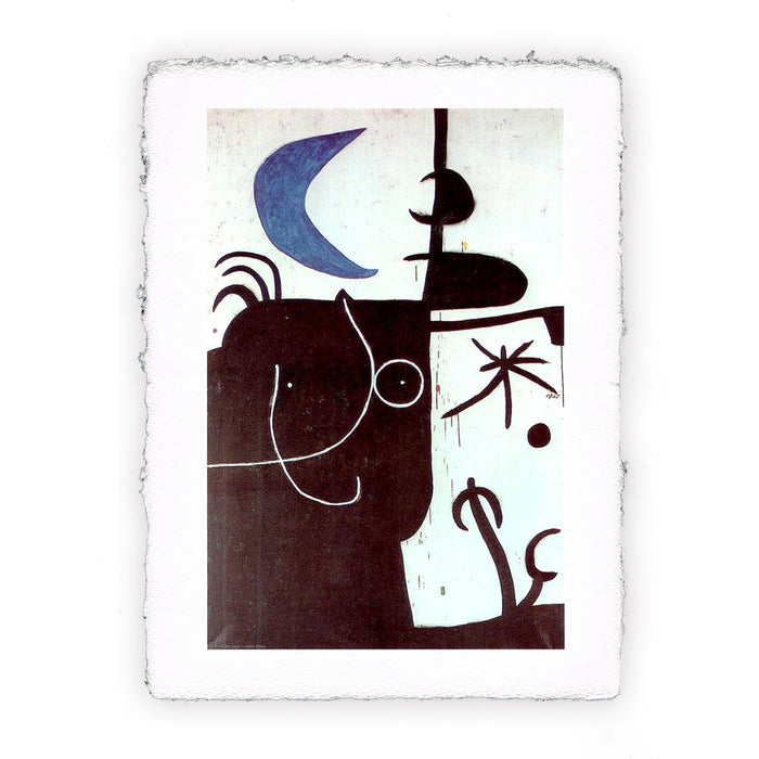 Stampa di Joan Miró - Donna davanti alla Luna - 1974