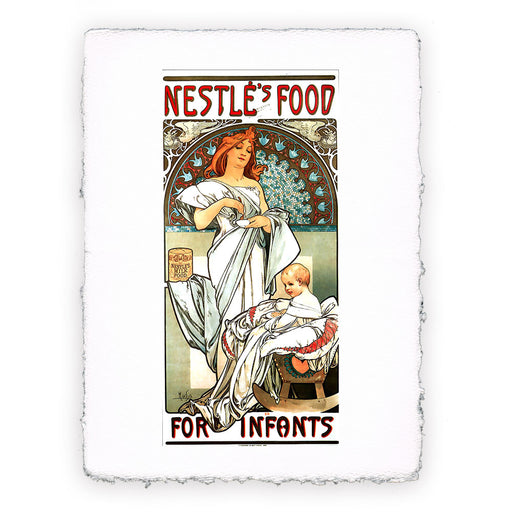 Stampa pitteikon di Alphonse Mucha - Alimenti per l'infanzia Nestlé del 1897