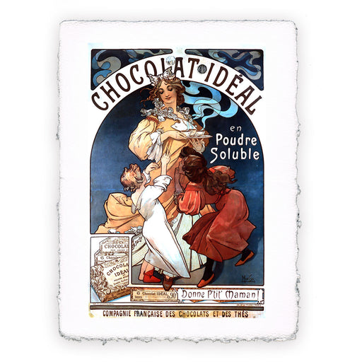 Stampa Pitteikon di Alphonse Mucha - Cioccolato Ideal del 1897