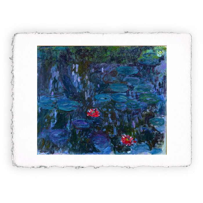 Stampa di Claude Monet - Ninfee riflessi di salice