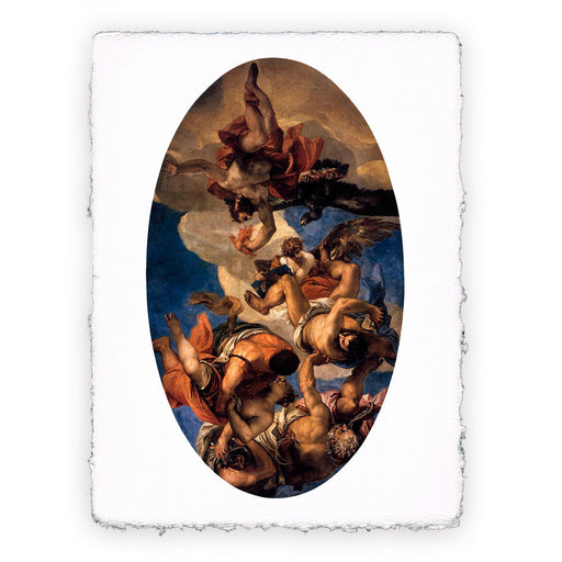 Stampa di Paolo Veronese - Giove lancia fulmini ai vizi - 1554-1556