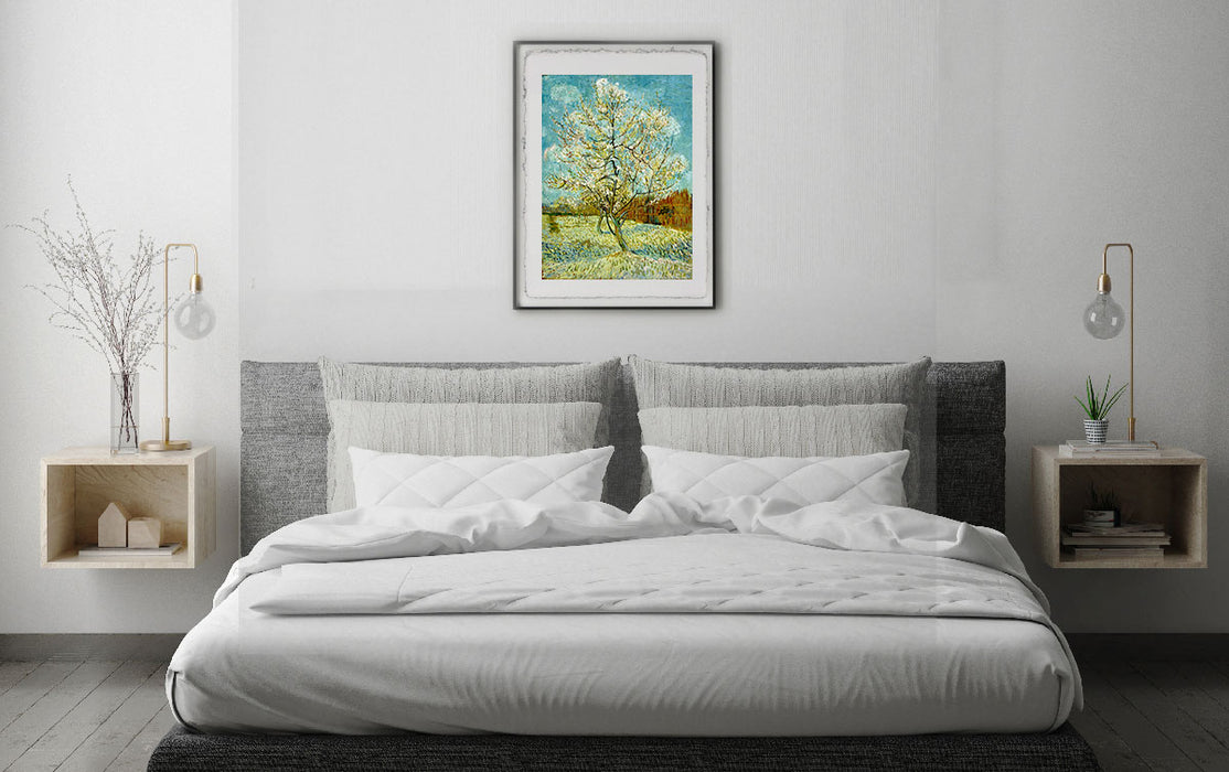Print by Vincent van Gogh - Peach tree in bloom - 1888
