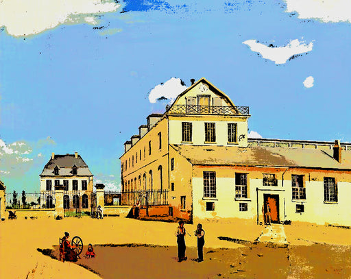 Camille Corot - Soissons. Case e fabbrica del Signor Henry - Stampa in versione moderna 4.0