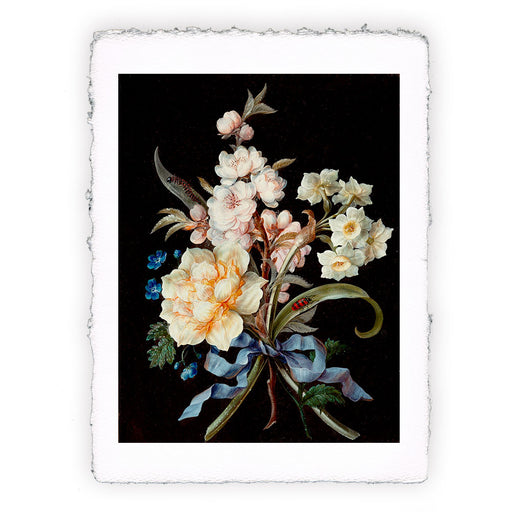 Stampa di Barbara Regina Dietzsch - Bouquet di fiori con nastro celeste