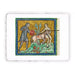 Stampa di Bestiario inglese - British Library - Caccia all'unicorno - Royal 12 F xiii f10v