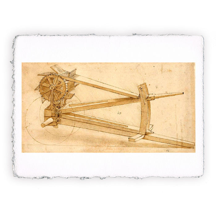 Print by Leonardo da Vinci - Codex Atlanticus - Artillery 1 - 1478-1519