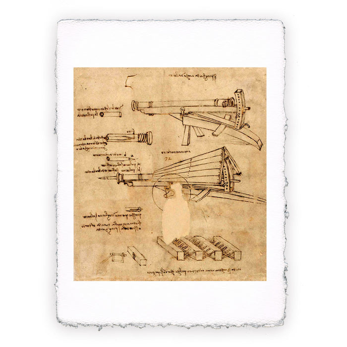 Stampa di Leonardo da Vinci - Codice Atlantico - Artiglieria 2 - 1478-1519
