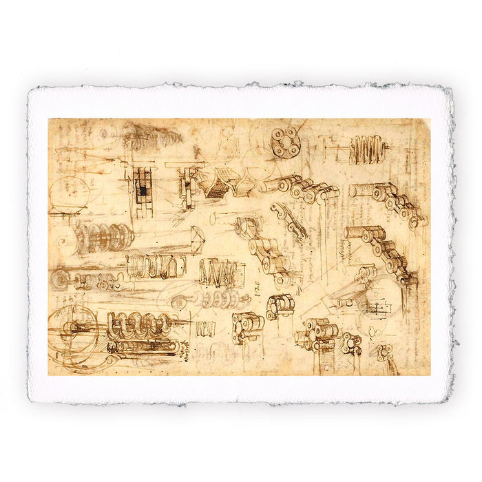 Print by Leonardo da Vinci - Codex Atlanticus - Technique - 1478-1519
