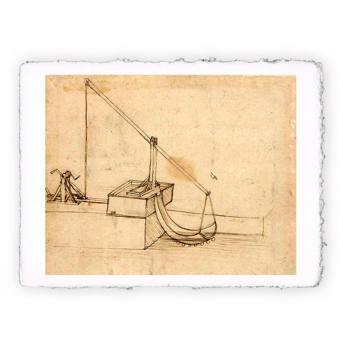 Stampa di Leonardo da Vinci - Codice Atlantico - Vuotafossi - 1478-1519