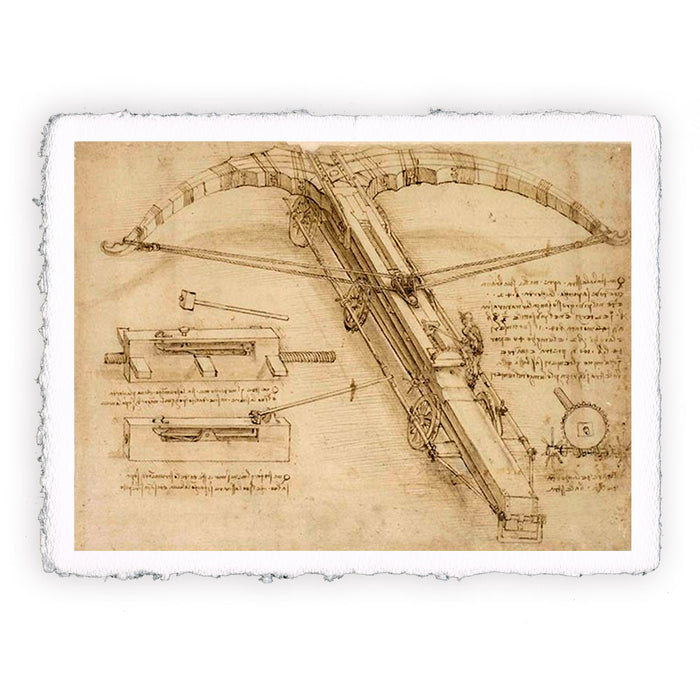 Print by Leonardo da Vinci - Codex Atlanticus - Crossbow 1 - 1478-1519
