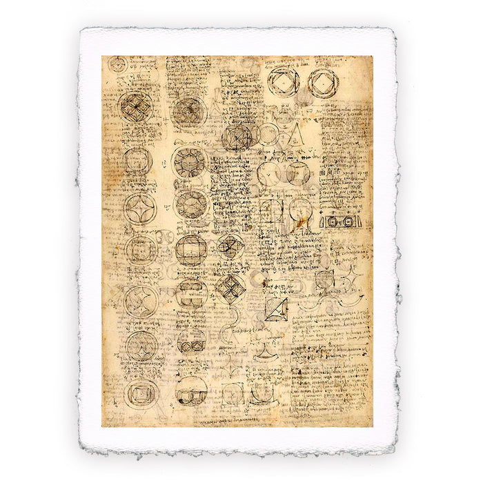 Print by Leonardo da Vinci - Codex Atlanticus - Study on flight 1 - 1478-1519