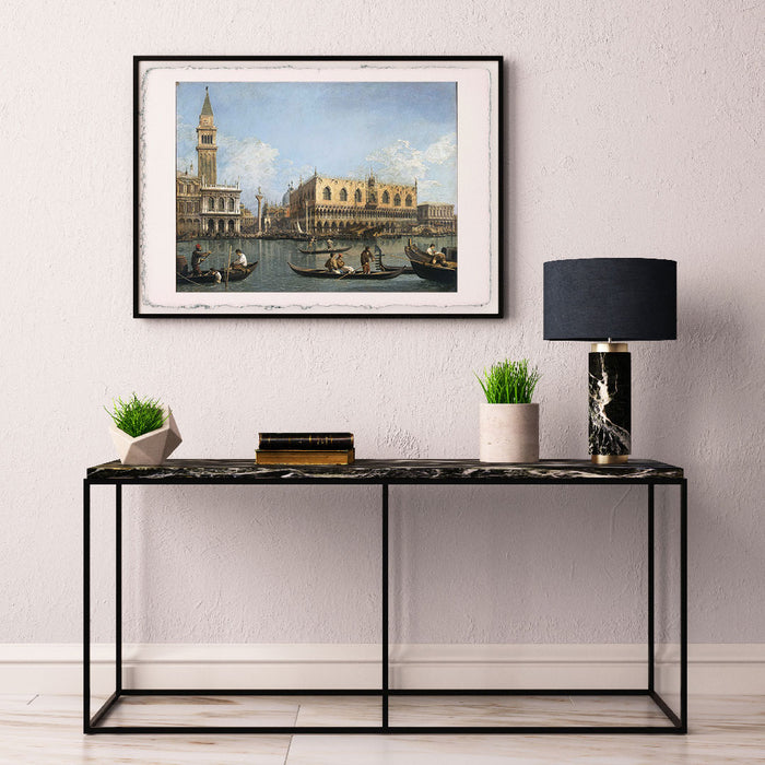 Print of Canaletto - Venice, view of the San Marco basin from Punta della Dogana - 1745