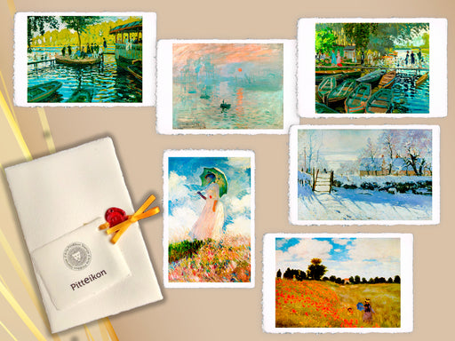 "Le impressioni di Monet". Cofanetto regalo di 6 stampe Miniartprint di Pitteikon
