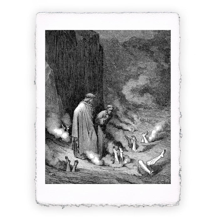 Stampa di Gustave Doré - Inferno canto 19 - 1