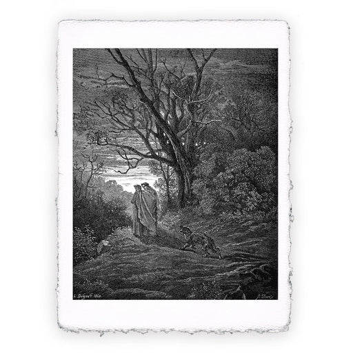 Stampa di Gustave Doré - Inferno canto 01 - 4