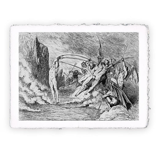 Stampa di Gustave Doré - Inferno canto 21 - 2