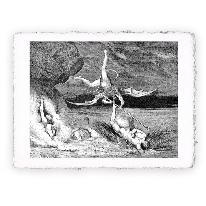 Stampa di Gustave Doré - Inferno canto 22 - 1