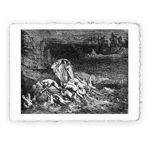 Stampa di Gustave Doré - Inferno canto 07 - 1