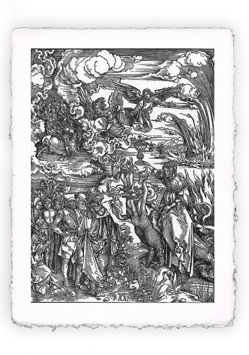 Stampa di Dürer: Apocalisse - 14 - Prostituta di Babilonia