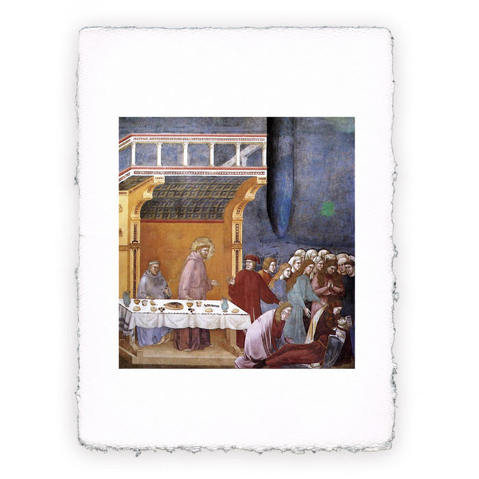 Stampa Pitteikon di Giotto - S. Francesco. Morte del cavaliere di Celano
