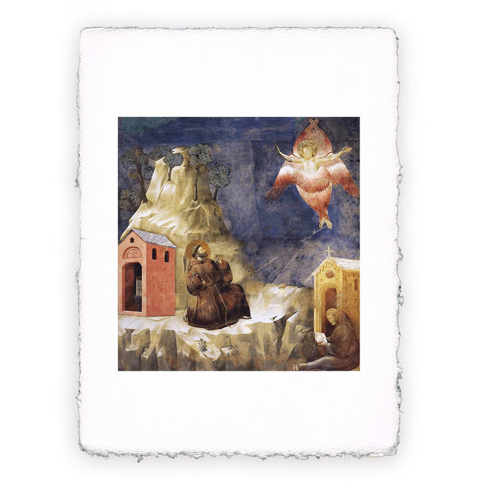 Stampa Pitteikon di Giotto in Assisi S. Francesco riceve le stimmate