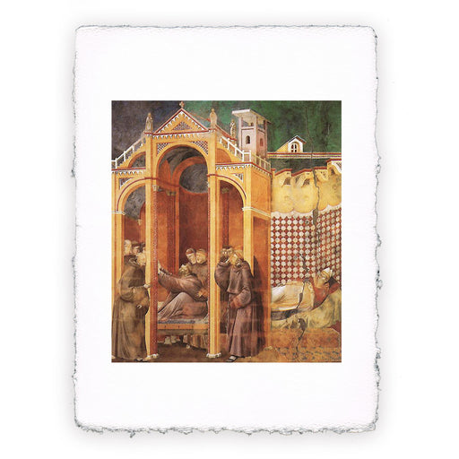 Stampa Pitteikon di Giotto - Assisi - 21 - Visioni del vescovo di Assisi