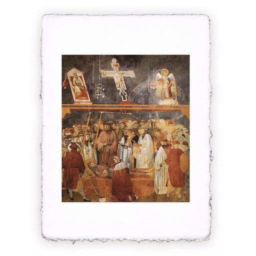 Stampa di Giotto - Assisi - 22 - Girolamo esamina le stimmate