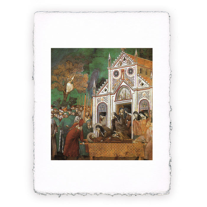 Stampa Pitteikon di Giotto - Assisi - 23 - Saluto di Chiara a S. Francesco