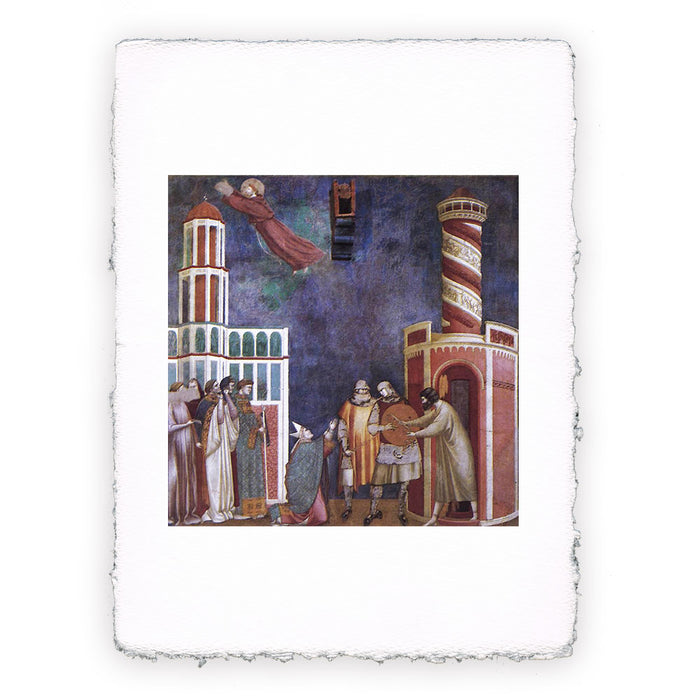 Stampa di Giotto - Assisi - 28 - S. Francesco libera l'eretico Pietro di Alife