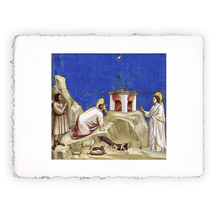 Stampa di Giotto - 04 - Sacrificio di Gioacchino - Cappella degli Scrovegni