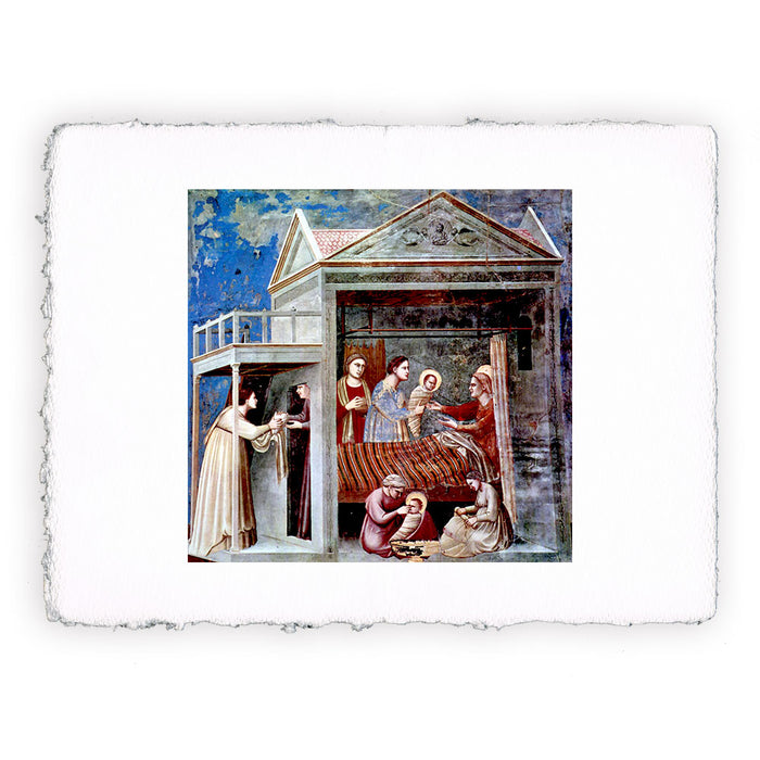 Stampa Pitteikon di Giotto - Nascita della Vergine nella Cappella degli Scrovegni