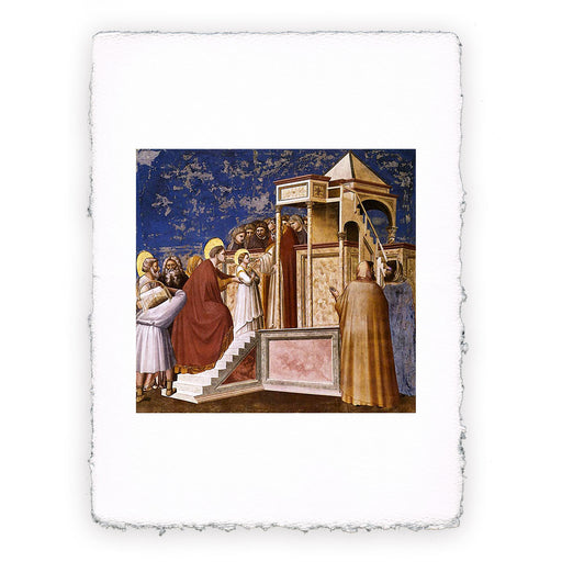 Stampa di Giotto - 07 - Presentazione di Maria al tempio - Cappella degli Scrovegni