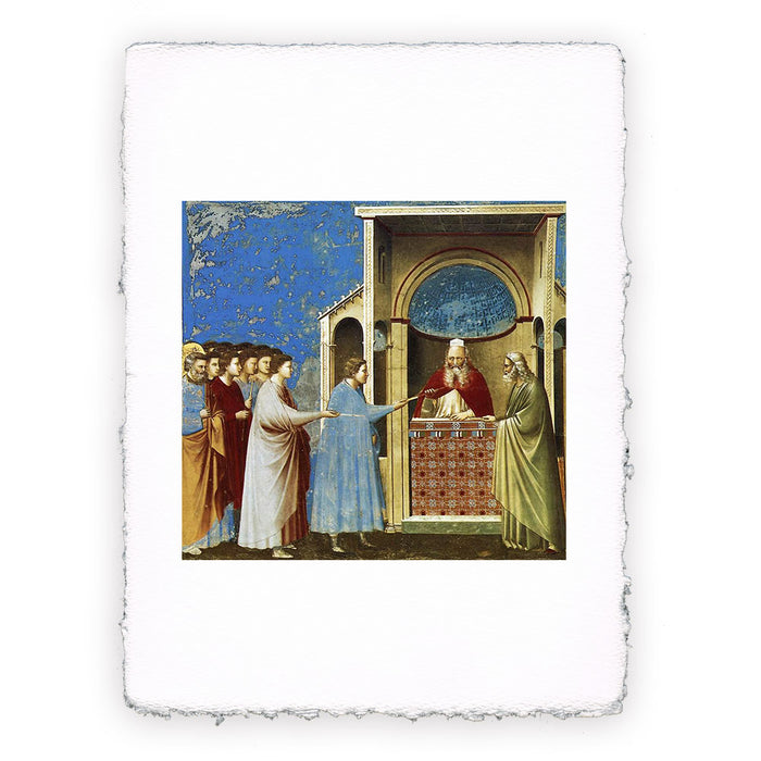 Stampa di Giotto - 08 - Consegna delle verghe - Cappella degli Scrovegni