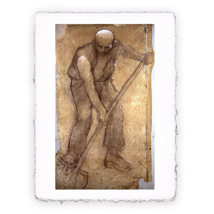 Stampa di Giovanni Segantini - Il lavoratore della terra - 1888