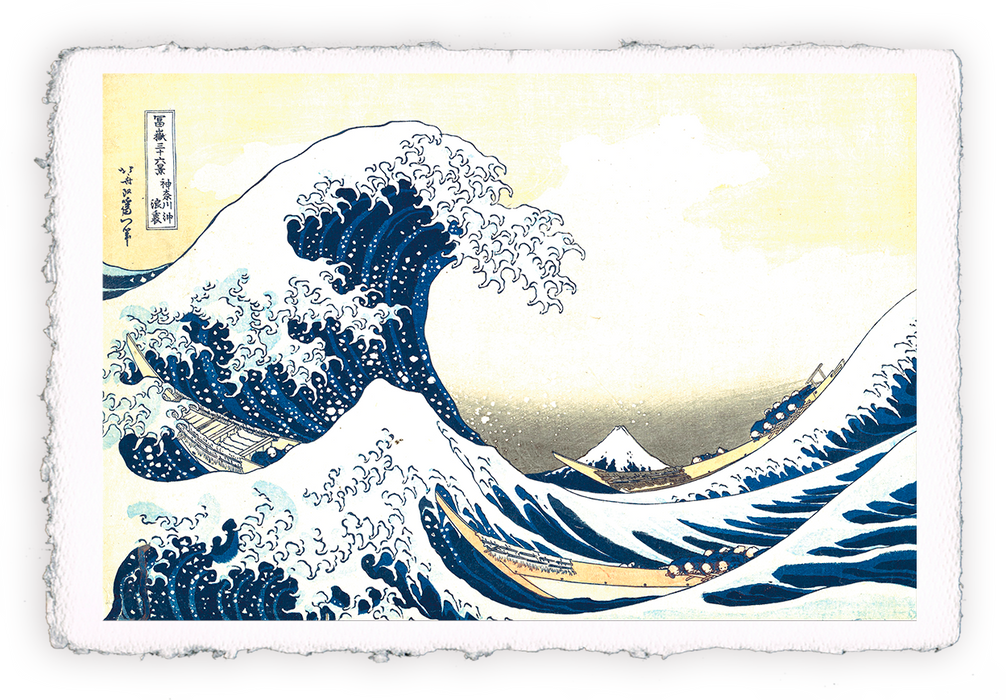 Hokusai - La grande onda al largo di Kanagawa - Cofanetto regalo di 5 stampe Miniartprint