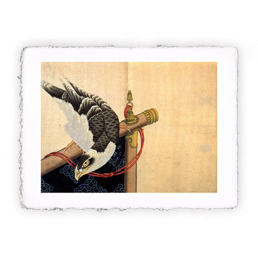 Stampa di Katsushika Hokusai - Falco in posizione cerimoniale