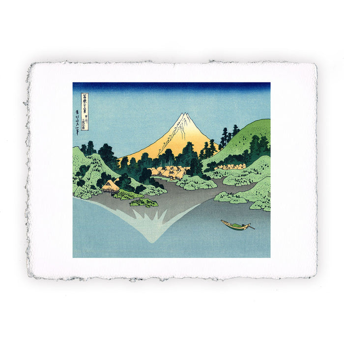 Stampa di Katsushika Hokusai - Il Fuji riflesso nel lago Kawaguchi visto dal passo Misaka