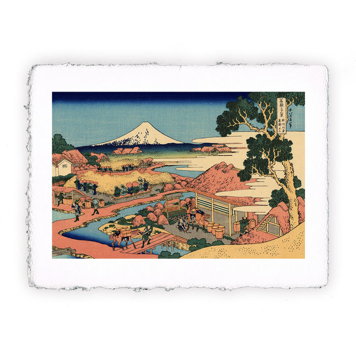 Stampa di Katsushika Hokusai - La piantagione di tè di Katakura nella provincia di Suruga