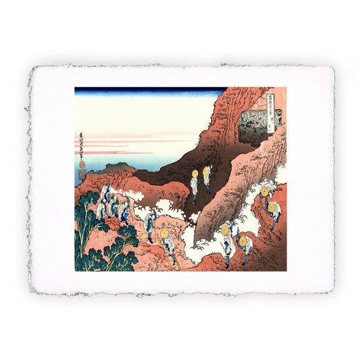 Stampa di Katsushika Hokusai - Scalando il monte Fuji