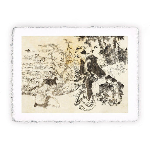 Stampa di Katsushika Hokusai - Una sposa è in viaggio con la sua cameriera
