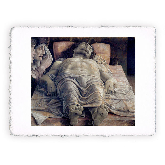 Stampa di Andrea Mantegna - Cristo morto nel sepolcro e tre dolenti - 1483