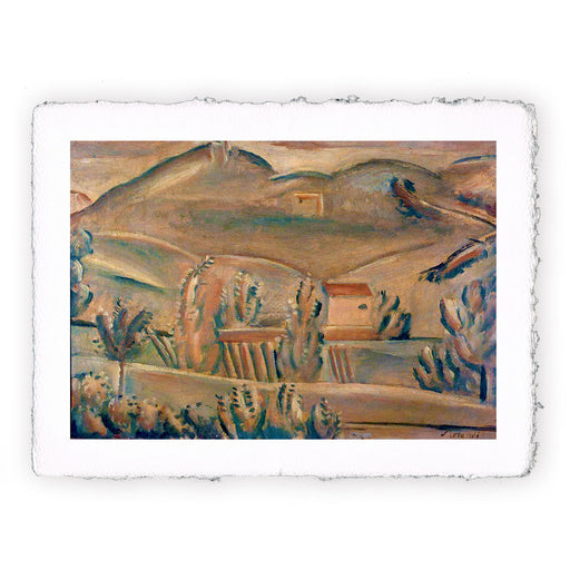 Stampa di Giorgio Morandi - Paesaggio - 1916