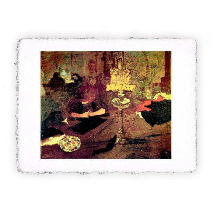 Stampa di Pierre Bonnard - Giovane donna vicino alla lampada