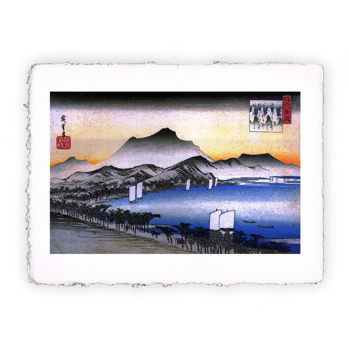 Stampa di Utogawa Hiroshige - La brezza rinfrescante di Awazu