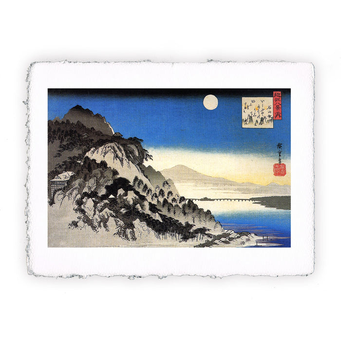 Stampa di Utogawa Hiroshige - La luna autunnale vista da Ishiyama