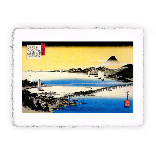 Stampa di Utogawa Hiroshige - Lo splendore serale sul Seta