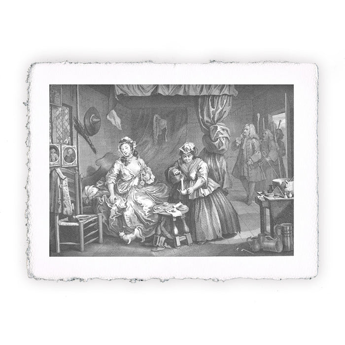 Stampa di William Hogarth - Il progresso di una prostituta - incisione 3