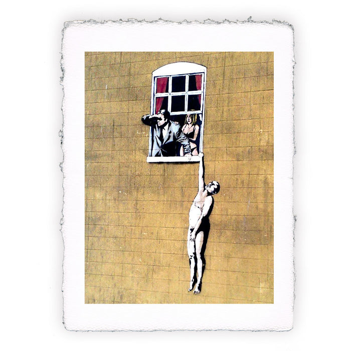 Stampa di Banksy - Well hung lover or Naked man